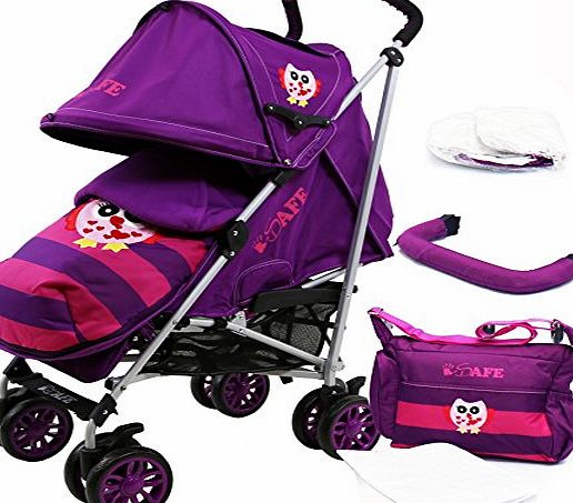 buggy stroller pushchair - Owl & Button Complete With Footmuff, Changing Bag, Bumper Bar, Headhugger and Raincover