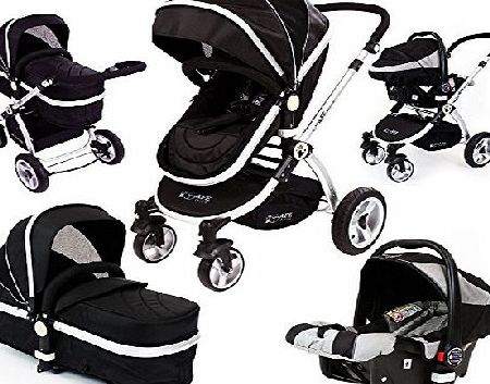 iSafe Pram 3in1 Black Travel Sysytem