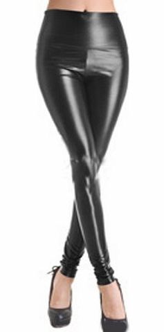 ISASSY 2014 New Collection Sexy Ladies Women legging UK 1-2 delivery Wet Look Stretchy Faux Leather Leggings Pants Tights Fashion Party Look, fit UK Size 8/10/12/14, Shine Liquid Metallic Faux Leather