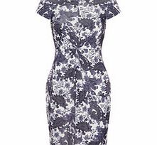 Iska Grey paisley cap sleeve shift dress