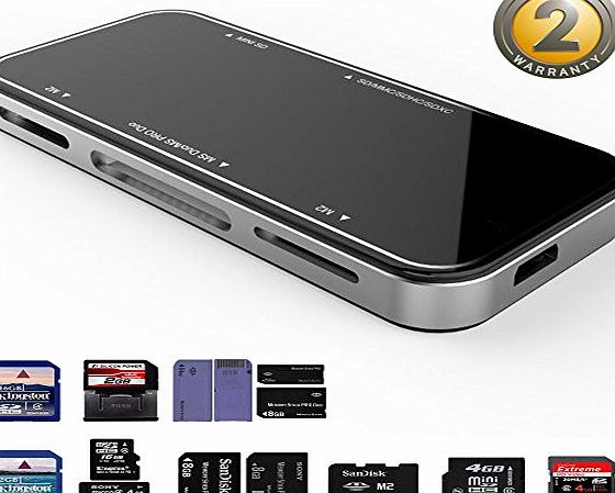 ISOUL All in One USB Multi Digital Camera / Mobile Phone Picture Memory Card Reader Writer / Micro SDHC/ T-Flash/ Memory Stick Micro(M2) / SD / SDHC / MMC / MS / MS Pro Duo/ MS MG / MS Pro MG / MS Duo MG / 