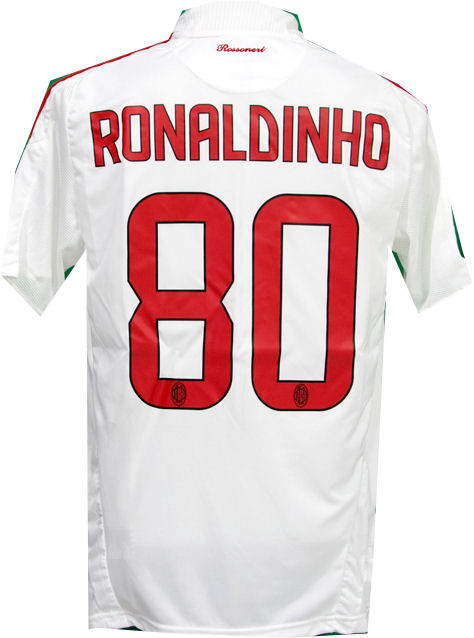 Italian teams Adidas 08-09 AC Milan away (Ronaldinho 80)