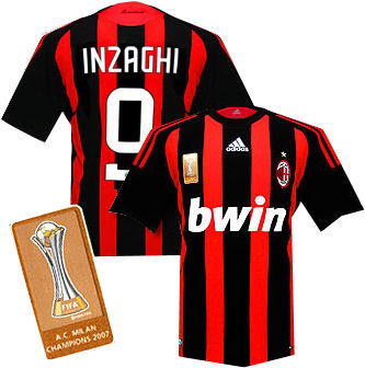 Adidas 08-09 AC Milan Champions home (Inzaghi 9)