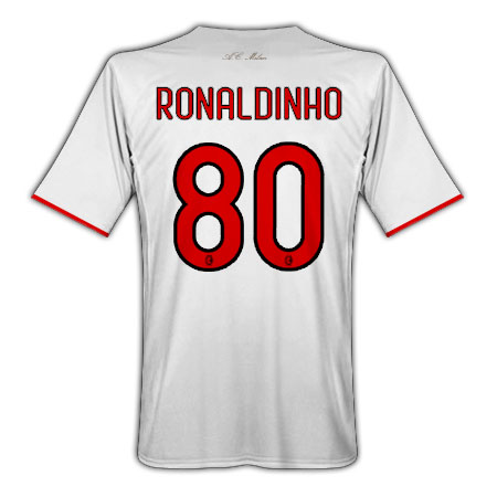 Italian teams Adidas 09-10 AC Milan away (Ronaldinho 80)