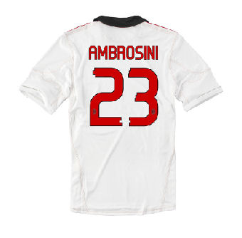 Italian teams Adidas 2010-11 AC Milan Away Shirt (Ambrosini 23)