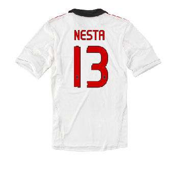 Italian teams Adidas 2010-11 AC Milan Away Shirt (Nesta 13)