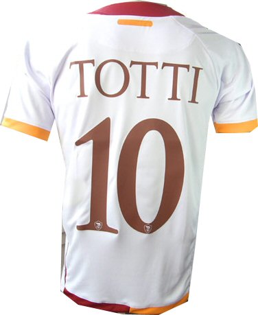 Italian teams Diadora 06-07 Roma away (Totti 10)