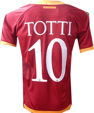 Italian teams Diadora 06-07 Roma home (Totti 10)