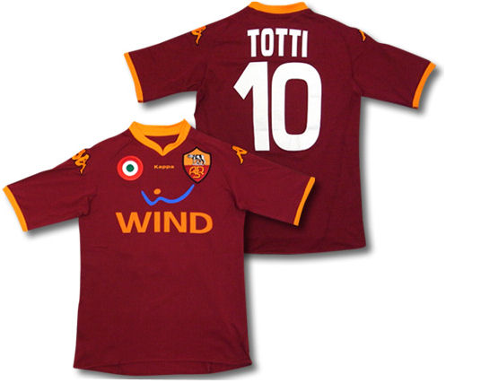 Italian teams Kappa 07-08 Roma home (Totti 10)