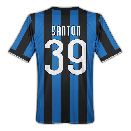 Italian teams Nike 09-10 Inter Milan home (Santon 39)