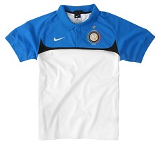 Nike 09-10 Inter Milan Travel Polo Shirt (White/Blue)