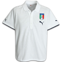 Italy Polo Shirt - White/Navy.