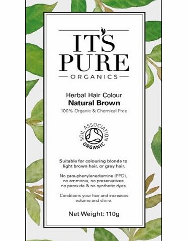 Its Pure Organics Organic Hair Dye - Herbal Hair Colour Natural Brown by Its Pure Organics