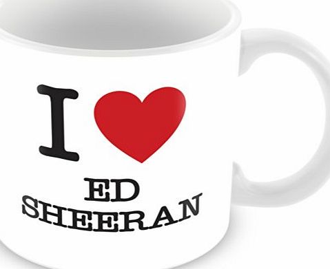 ITservices I Love Ed Sheeran Personalised Mug Gift (customise with any name, message, text, photo or colour) - Celebrity fan tribute