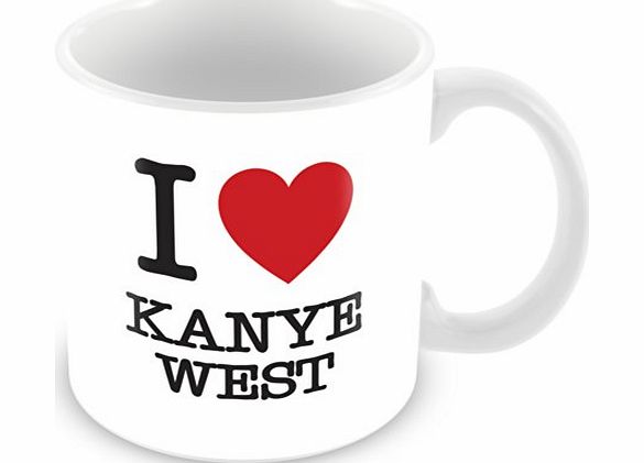 ITservices I Love Kanye West Personalised Mug Gift (customise with any name, message, text, photo or colour) - Celebrity fan tribute
