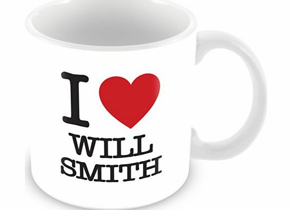 ITservices I Love Will Smith Personalised Mug Gift (customise with any name, message, text, photo or colour) - Celebrity fan tribute