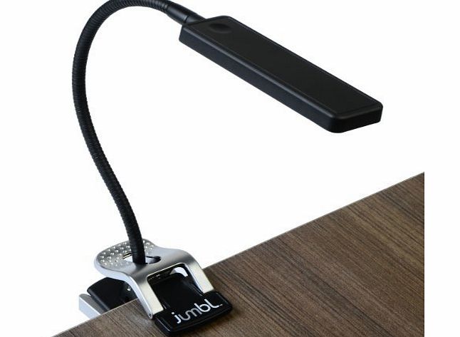 Multipurpose Gooseneck 7-LED Dimmable Clip Light with Stand - Battery operated, or plugs into USB or outlet - Can be used for BBQ, grill, reading, tabletop/desktop, tasks, computer ect.