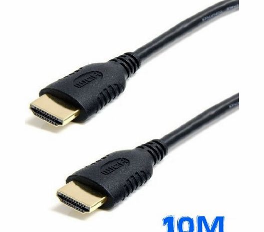 asics - - HDMI to HDMI Cable 24K Gold Connectors - Ideal for Sky HD, HDTV, Blu-Ray, Sony Playstation 4 PS4 PS3, Xbox One, Xbox 360 Wii U, Raspberry Pi, Philips HMP2000, Apple TV, Plasma, LCD, LE