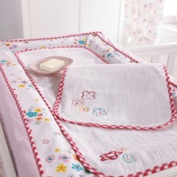 Izziwotnot Changing Mat  Cover and Luxury Liner - Cherry