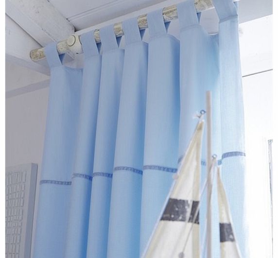 IzziWotNot Tab Top Curtains-Blue Gift