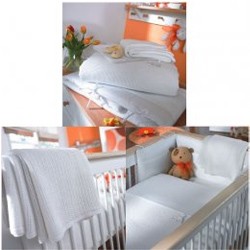 White Gift Cot bed Bedding Bale