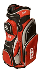 Izzo Golf Transporter Cart Bag - Black/Red/Silver