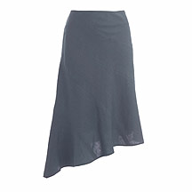 Dark blue linen skirt
