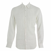 White fabric check shirt