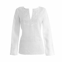 White linen tunic