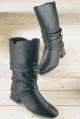 womens tamzin leather slouch boot - wide fitting