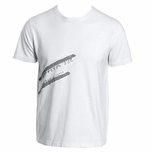 White applique strips t-shirt