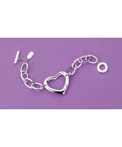 J-LO Large Heart Chain Bracelet