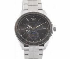 J Springs Mens Retrograde Steel Black Watch