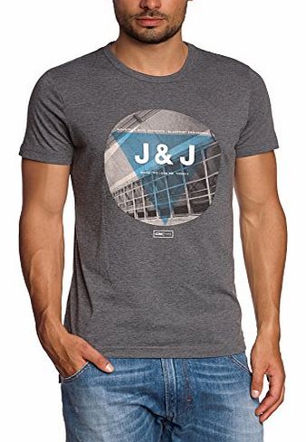 Jack and Jones Mens Nail Crew Neck Short Sleeve T-Shirt, Black, Medium