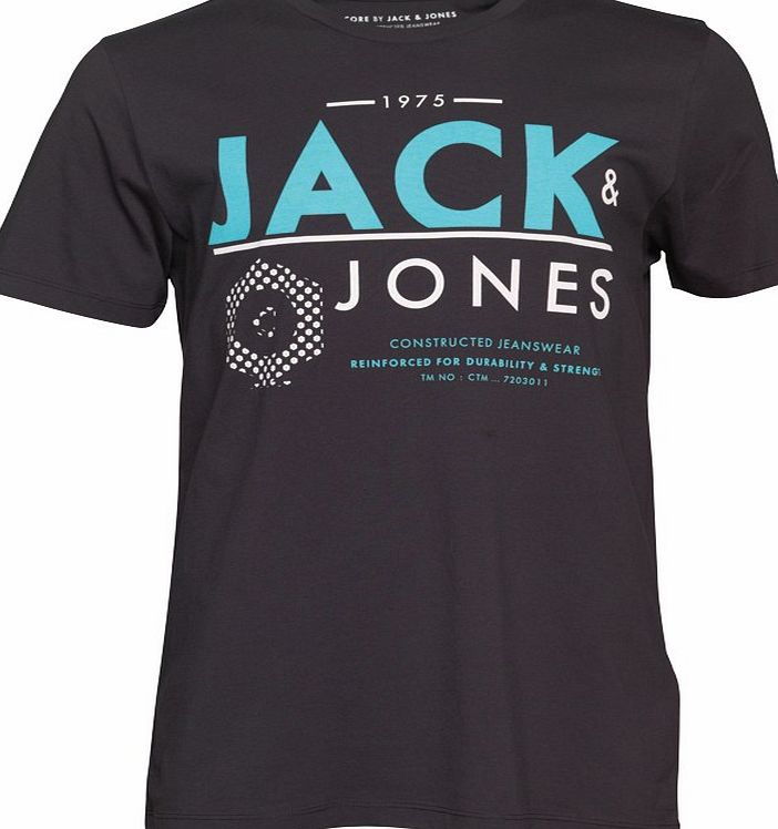 Mens JJCO Oak T-Shirt Black/Blue