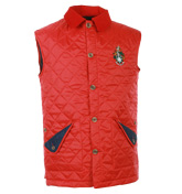 Jack Orton Red / Navy Quilted Gilet