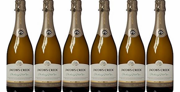 Jacobs Creek Chardonnay Pinot Noir Sparkling Brut Australian Sparkling Wine Non Vintage 75 cl (Case of 6)