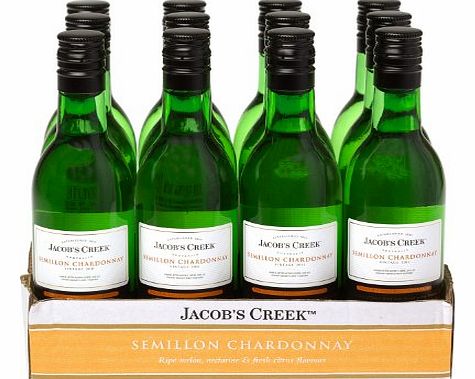 Jacobs Creek Semillon Chardonnay 18.75cl White Wine Miniature - 12 Pack