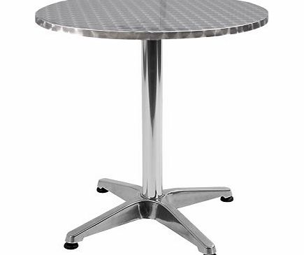 Jago Adjustable Stainless Steel Bistro Table Round 600mm diameter