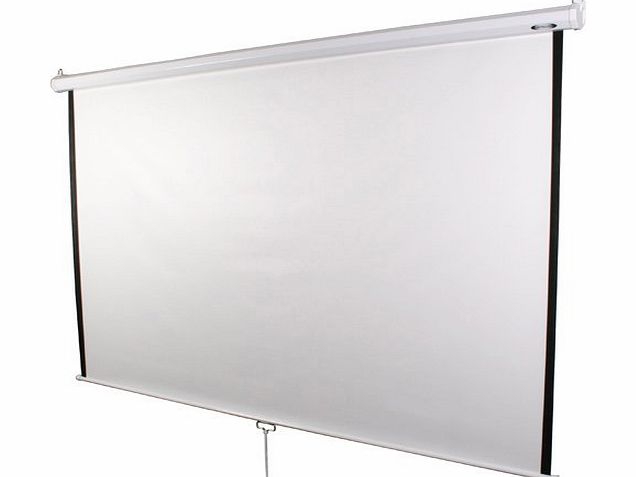 Jago Manual Pull Down HD Projector Screen White - Size of Screen: 203 x 203 cm (80``x80``) - Diagonal Screen Size: 289cm / 113.7``