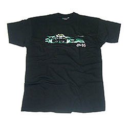 Jaguar Helmet Printed T-Shirt (Green)
