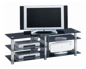 Jahnke Furniture Studio Rack 350 Glass LCD TV Stand