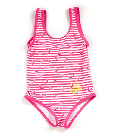 Jakabel Pink Dolphin Stripe Swimsuit