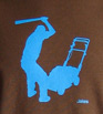 Jakes Retro T-shirts Lawnmower Man (Coffee/Sky)