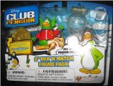 Jakks Disney Club Penguin Series 1 Mix N Match 2 Inch Mini Figure 2-Pack Space Alien and Spaceman [Includes Coin with Code!]
