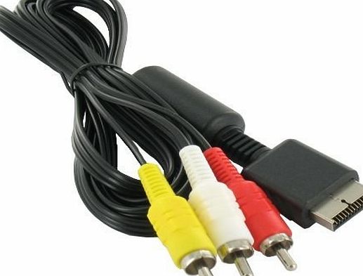 Jalex  3RCA AV Audio Video Cable 1.8 M for Sony Playstation 1, 2 and 3(PS1,PS2,PS3)