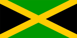 Jamaica paper table flag, 6`` x 4``