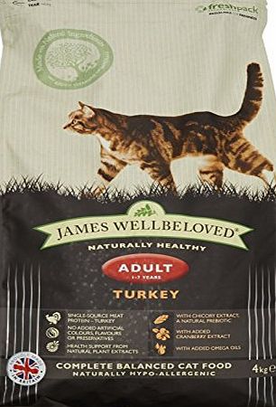 James Wellbeloved Dry Cat Food Turkey and Rice Adult 4 Kg
