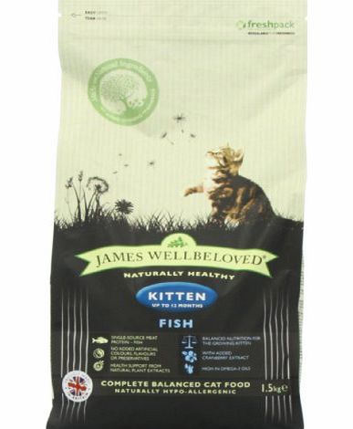 James Wellbeloved Fish and Rice Kitten Food 1.5 Kg