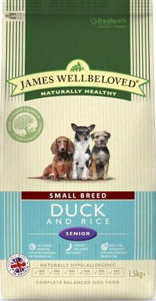 James Wellbeloved, 2102[^]0138589 Kibble Duck and Rice Senior